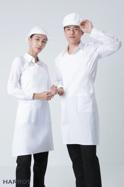 ผ้ากันเปื้อน ผ้ากันเปื้อนเชฟ ผ้ากันเปื้อนพ่อครัว ผ้ากันเปื้อนกุ๊ก ผ้ากันเปื้อนเสิร์ฟ เต็มตัว สีขาว(FSA0301)