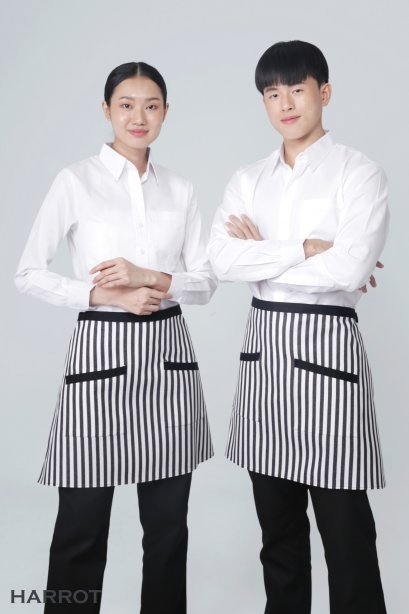 Black-Vintage Half Short Apron