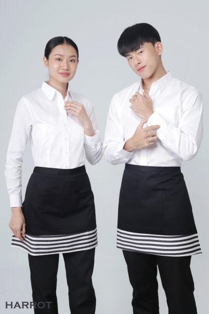 Vintage-Black Half Short Apron