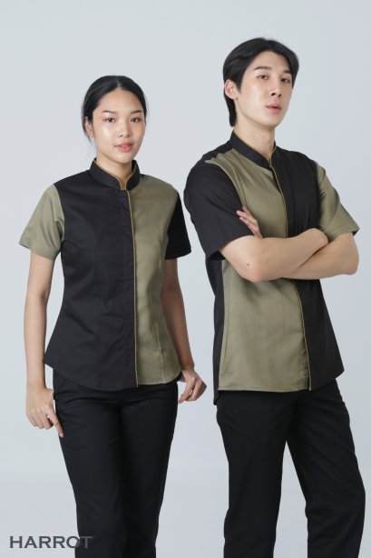 Black-Golden Waiter&amp;Waitress Shirtt