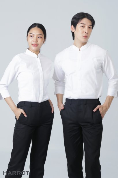 White Waiter &amp; Waitress shirt 4 long sleeves