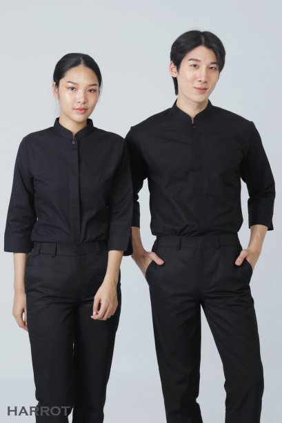 Black Waiter &amp; Waitress shirt 4 long sleeves