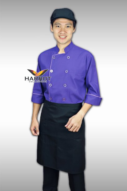 Purple piping Purple Chef Jacket