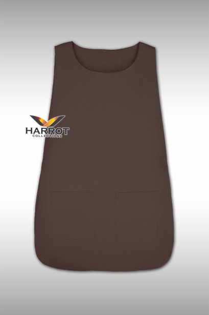 ผ้ากันเปื้อน ผ้ากันเปื้อนเชฟ ผ้ากันเปื้อนพ่อครัว ผ้ากันเปื้อนกุ๊ก ผ้ากันเปื้อนเสิร์ฟ เอี๊ยม สีน้ำตาล (FSA0508)