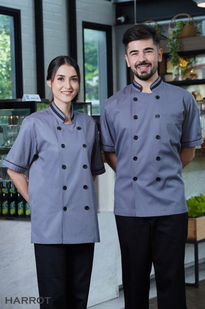 Black-Grey Chef Jacket