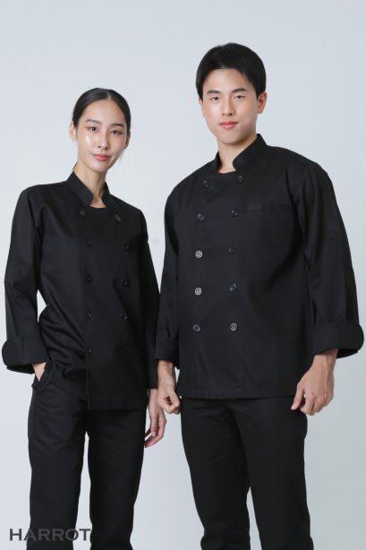 Black long sleeve chef jacket