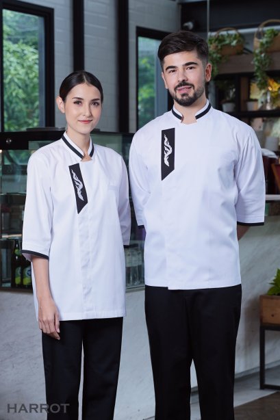 Thai Emb. White Chef Jacket