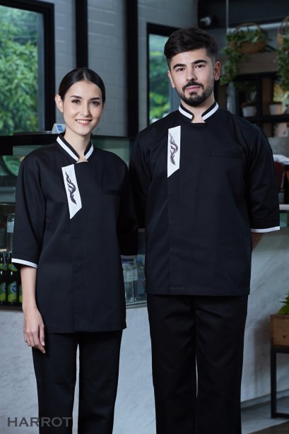 Thai Emb. Black Chef Jacket