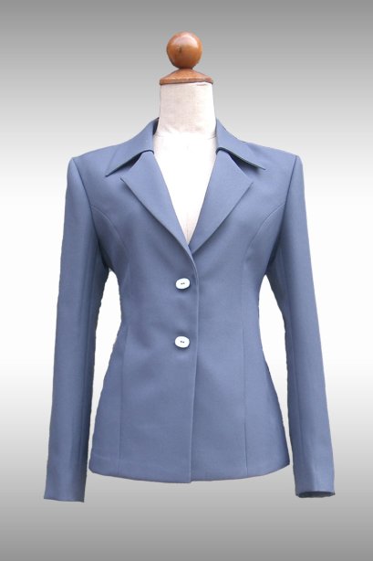 สุทสุภาพสตรี กระดุม 2 เม็ด ,สีฟ้า ,ผ้า OSAKA