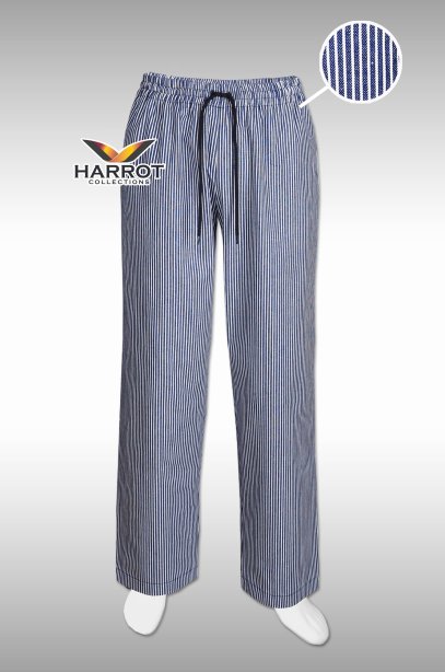 Stripes London Navy blue Chef Trouse relastic waist chef trouser