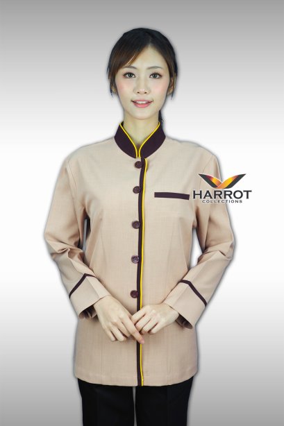 BROWN-YELLOW-BEIGE WAITER&amp;WAITRESS