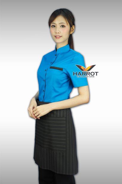 STRIPE-BLUE WAITER&amp;WAITRESS