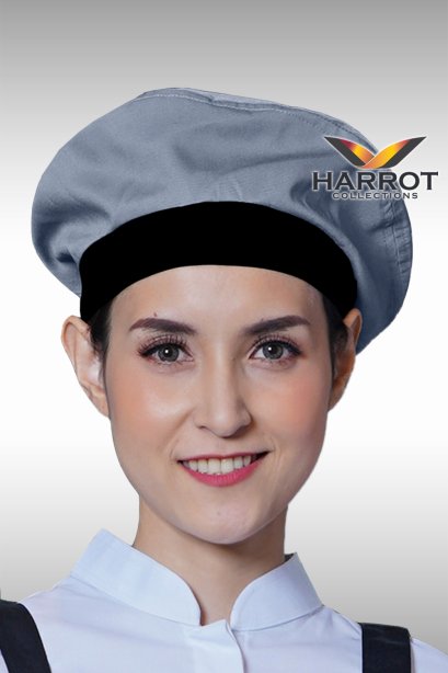 หมวกหัวเห็ด ลอฟท์ สีเทาแต่งสีดำ