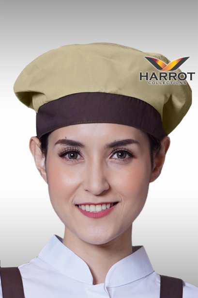 หมวกหัวเห็ด ลอฟท์ สีกากีแต่งน้ำตาล