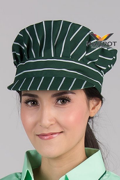 หมวกแก๊ป มีจีบ ลายลาครัวเขียว