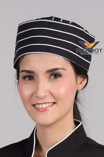 หมวกกุ๊กญี่ปุ่น ลายลาครัวดำ