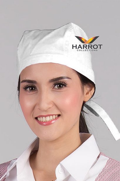 White Chef Head Wrap