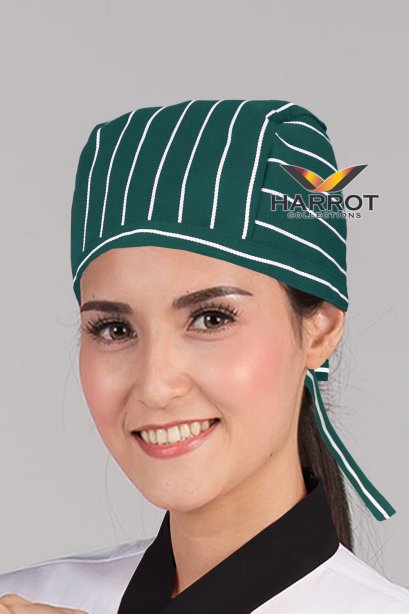 หมวกผูกเชือก ลายลาครัวเขียว