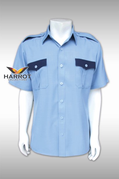 Blue Short Sleeve Shop Shirt