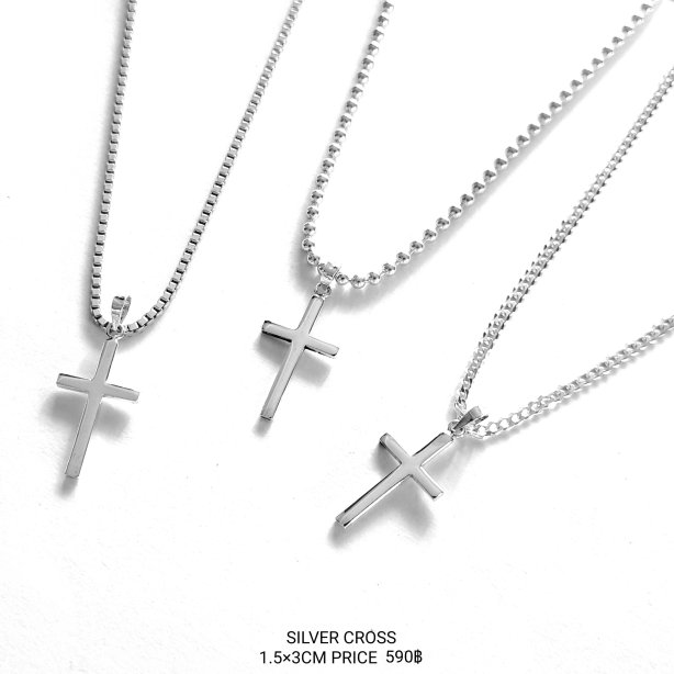 จี้กางเขนแบบเรียบ