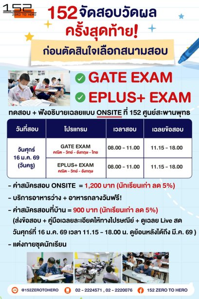 สอบเสมือนจริง GATE EXAM + EPLUS+ EXAM ป.6