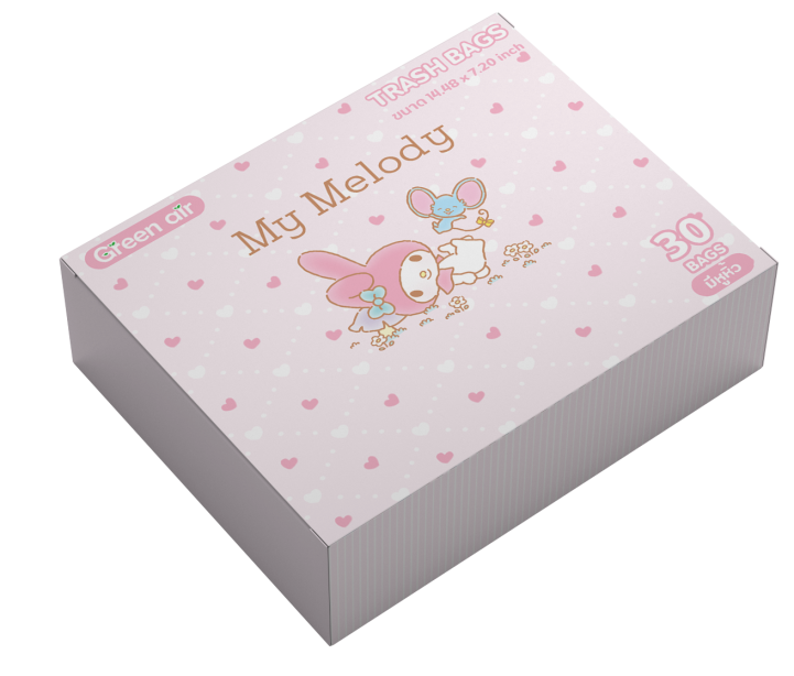 ถุงใส่ขยะในรถยนต์  25 x 31 ซม. 30 ใบ มายเมโลดี้