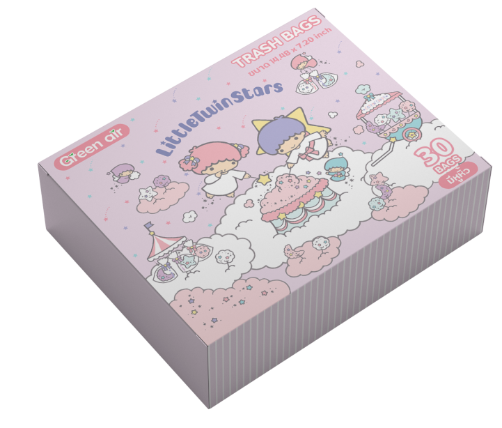 ถุงใส่ขยะในรถยนต์  25 x 31 ซม. 30 ใบ ลิตเติ้ล ทวินสตาร์