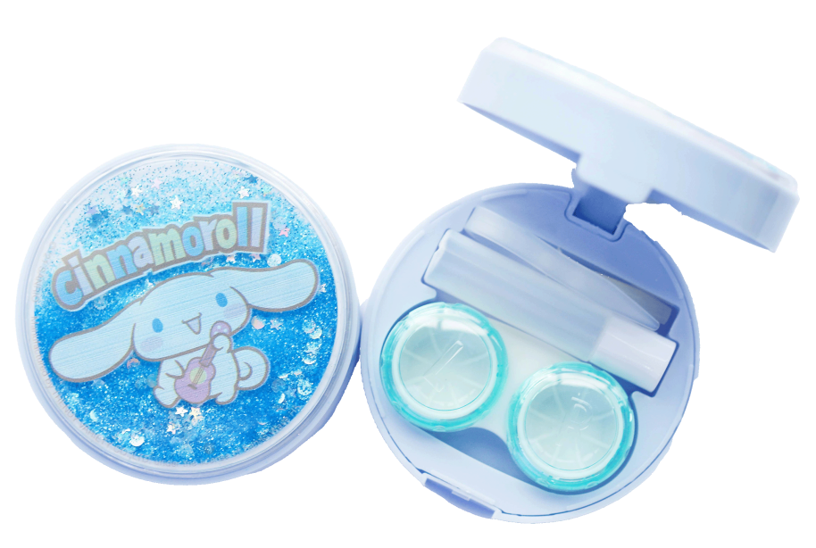 ตลับคอนแทคเลนส์ แบบกลมกลิตเตอร์ ลาย Cinnamoroll Guitar