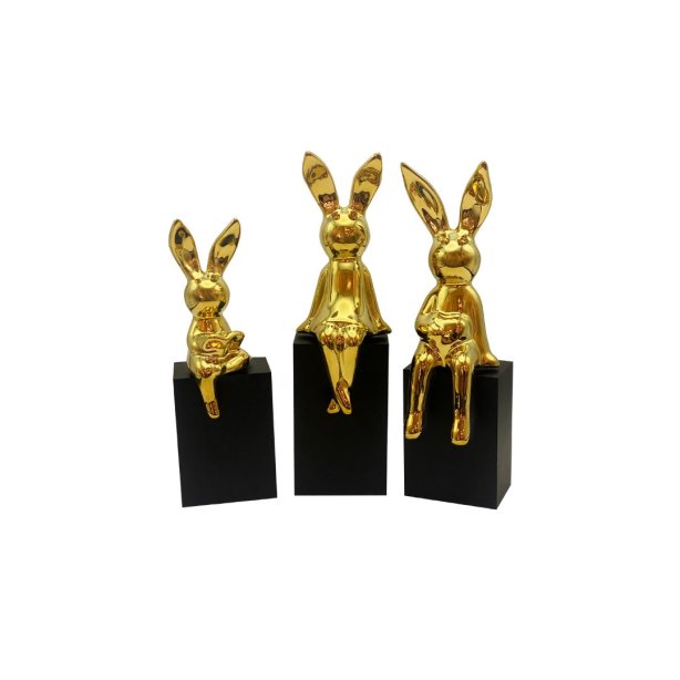 Space|Craft design furniture &amp; living DECORATION รุ่นHQ0013 กระต่ายทอง 3 ตัว