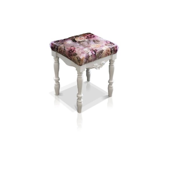 Space|Craft design furniture & living สตูลโต๊ะเครื่องแป้ง รุ่น Rose Louis เนิ้อผ้า (1 seater)