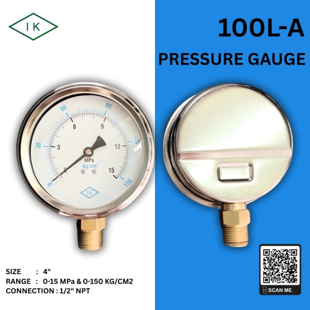 "IK" Pressure Gauge  0-15 MPA & 0-150 KG/CM2