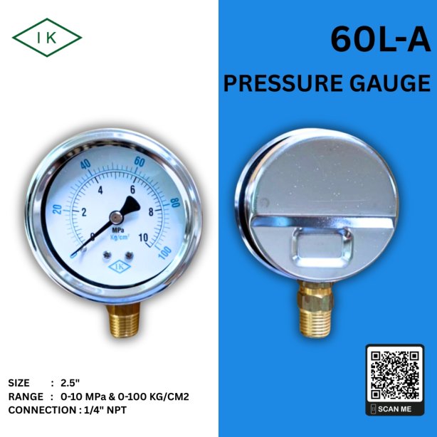 IK PRESSURE GAUGE 0-15 MPA &amp; 0-150 KG/CM2