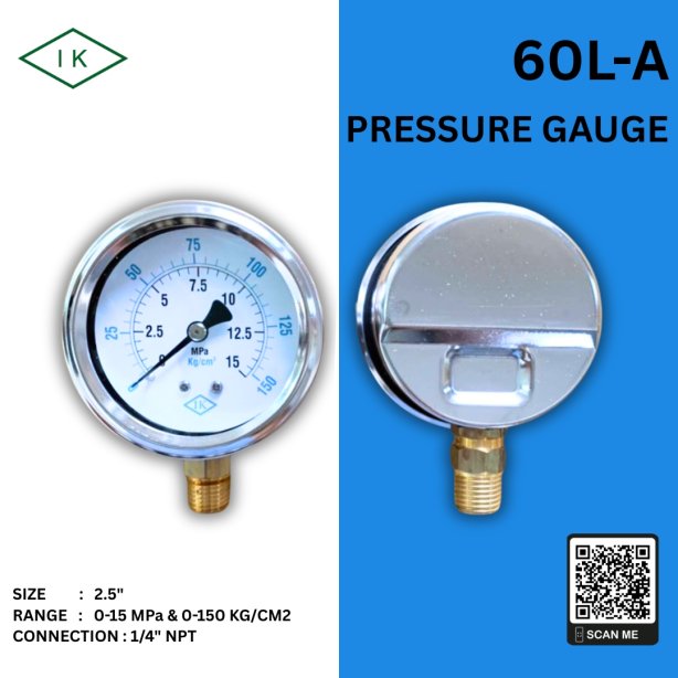 IK PRESSURE GAUGE 0-15 MPA &amp; 0-150 KG/CM2