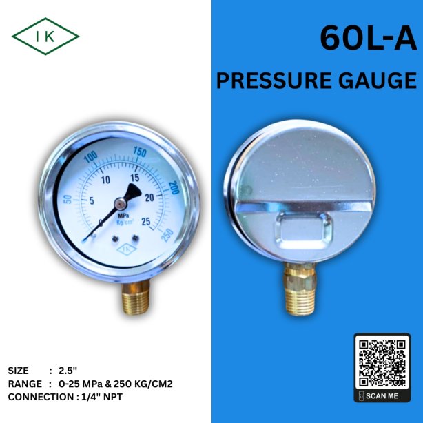 IK PRESSURE GAUGE 0-35 MPA &amp; 0-350 KG/CM2
