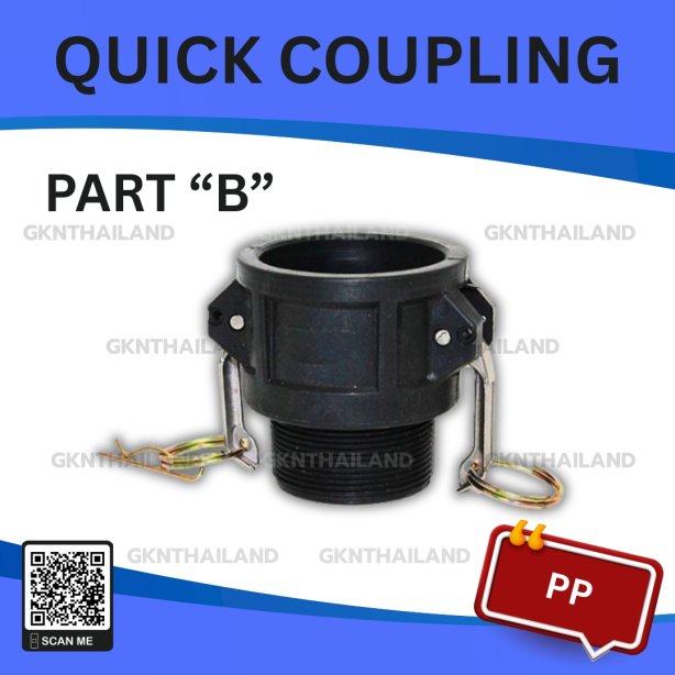 PP QUICK COUPLING PART "B" SIZE : 1.1/4"(BSPT)