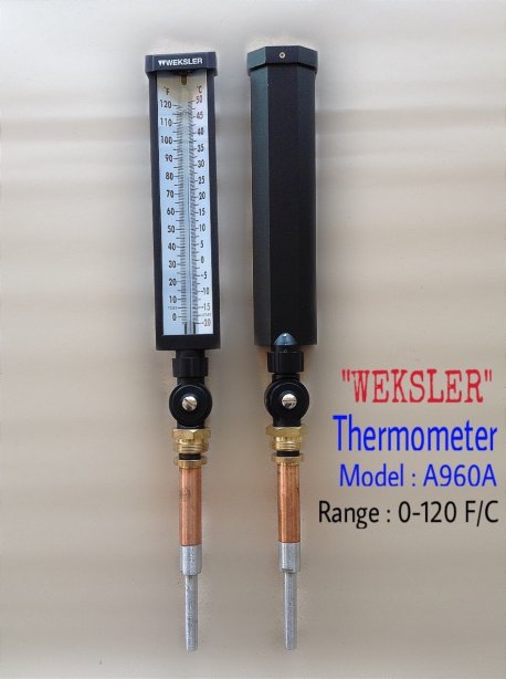 "WEKSLER" ADJUSTABLE ANGLE THERMOMETER MODEL : A960AD2 0-120 F&C