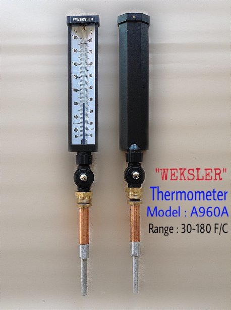 "WEKSLER" ADJUSTABLE ANGLE THERMOMETER MODEL : A960AD4 30-180 F&C