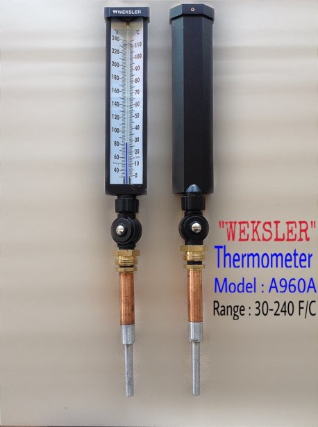 "WEKSLER" ADJUSTABLE ANGLE THERMOMETER MODEL : A960AD5 30-240 F&C