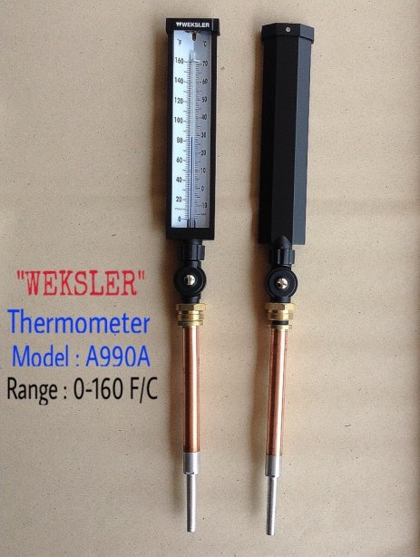 "WEKSLER" ADJUSTABLE ANGLE THERMOMETER MODEL : A990AD3 0-160 F&C