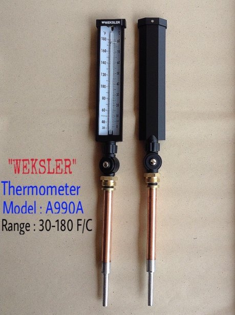 "WEKSLER" ADJUSTABLE ANGLE THERMOMETER MODEL : A990AD4 30-180 F&C