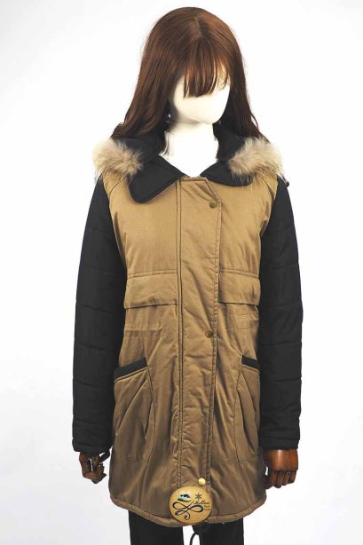 เช่าเสื้อขนเป็ดรุ่น  Obsidian and Onxy Green Padded Overcoat  0912GDS662FAGNL1