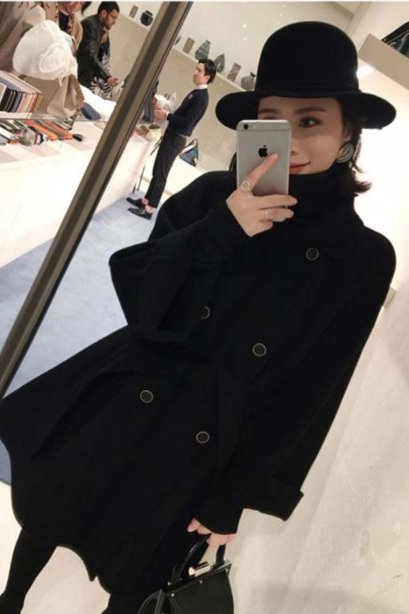 เช่าเสื้อโค้ทผู้หญิง รุ่น Obsidian Swing Double Breasted Pea Coat	901GCL031FABKS1