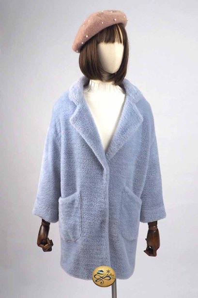 เช่าเสื้อโค้ทผู้หญิง รุ่น   Faux Mink Fluffy Lavender Linning Straight Coat   905GCF415FABLXL1