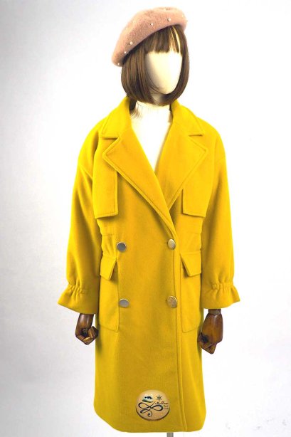 เช่าเสื้อโค้ทผู้หญิง รุ่น  Marigold Swing Double Breasted Velvet Coat  902GCL297FAYEM1