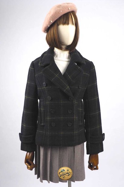 เช่าเสื้อโค้ทผู้หญิง รุ่น  Astral Night Plaid Pea Coat  902GCS214FABKS1