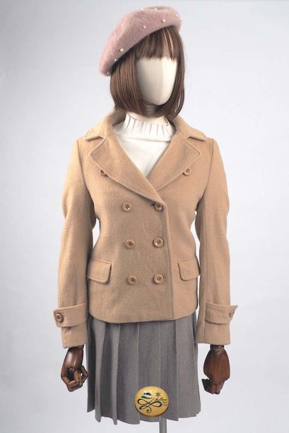 เช่าเสื้อโค้ทผู้หญิง รุ่น  Butter milk Yellow  Pea Coat   902GCS165FABRS1