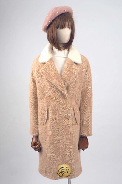 เช่าเสื้อโค้ทผู้หญิง รุ่น  Coffee Brown Plaid  Pea Coat  902GCL226FABRM1