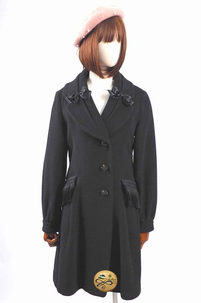 เช่าเสื้อโค้ทผู้หญิง รุ่น  Obsidian Swing Double Breasted Coat  0908GCL500FABKM1