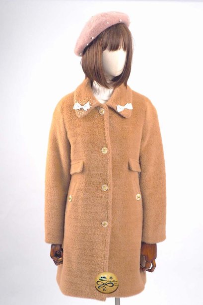 เช่าเสื้อโค้ทผู้หญิง รุ่น  Faux Mink Fluffy Baguette Top Coat   905GCF420FABRS1