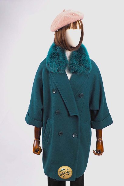 เช่าเสื้อโค้ทผู้หญิง รุ่น Quetzal Green Swing Double Breasted Coat	0908GCL501FAGN5XL1